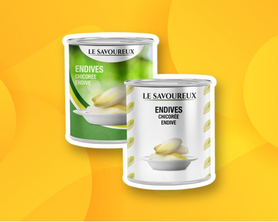 Packaging marque de légumes en conserves